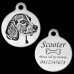 Beagle Engraved 31mm Large Round Pet Dog ID Tag